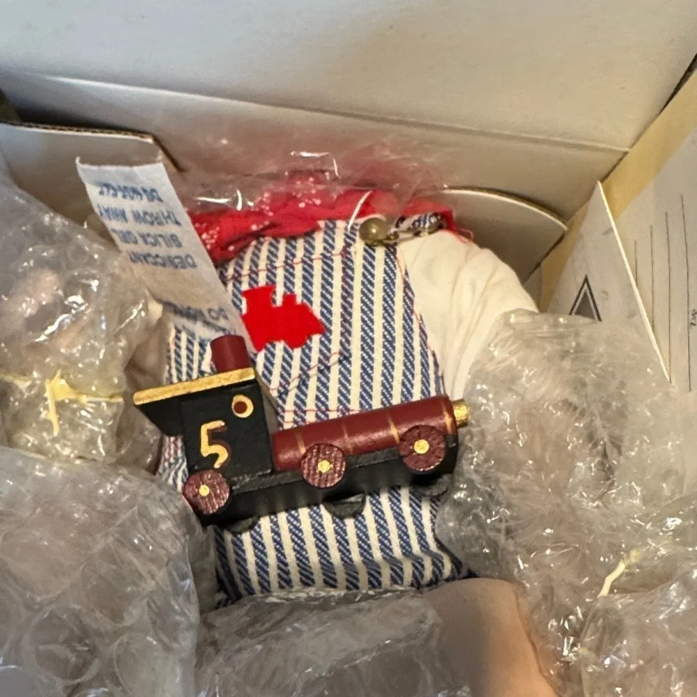 Blue and White Striped Doll